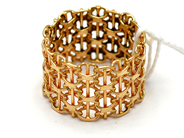 Smycken - Ring X-länk med stav 18K 6,5g Ø19¼ - View 1