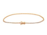 Smycken - TENNISARMBAND, 18K roséguld - View 2