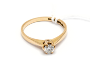 Smycken, Ring 18K 2,6g Ø17¼, med diamant ca 0,32ct, i auktion: Pant – Tisdag 5 juli 2016