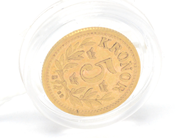 Mynt - Myntliknande föremål 21K 2,2g Oscar II Sveriges och Norges konung 1894, 5 kronor - View 1