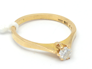 Smycken - Ring 18K 2,5g Ø17½ med diamant 1xca0,25ct - View 1