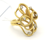 Smycken, Ring 18K 9,6g Ø16¾ med diamanter 7xca0,02-0,03ct, i auktion: Pant – Tisdag 27 september 2016