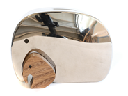 Övrigt - Sparmössa Georg Jensen "Moneyphant med tvillingar" design Jørgen Møller & Alfredo Häberli, stål och trä - View 1