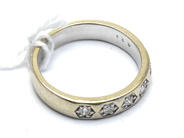 Smycken, Ring vitguld 18K 4,9g med diamanter 5xca0,04ct behöver rodieras om Ø16¾, i auktion: Pant – Tisdag 27 september 2016