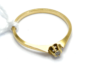 Smycken, Ring 18K 1,3g Ø16½ med sten , i auktion: Pant – Tisdag 27 september 2016