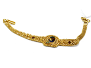 Smycken - Armband 21K 12,1g 18cm med påfågel i emalj  - View 1