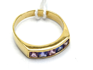 Smycken, Ring 18K 3,8g Ø16¾ med stenar , i auktion: Pant – Tisdag 27 september 2016