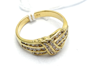 Smycken, Ring 18K 5,1g Ø18½ med diamanter 42xca0,01-02 ct, i auktion: Pant – Tisdag 27 september 2016