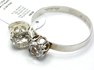 Smycken, Armring Ring silver 925 med sten armring Ø5,5cm ring justerbar 28,9g, i auktion: Pant – Tisdag 27 september 2016
