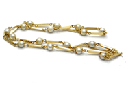 Smycken, Collier 18K med pärlor 47cm 18,4g, i auktion: Pant – Tisdag 27 september 2016