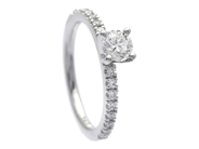 Smycken - RING, 18K vitguld med  briljant 0,51 ct - View 1