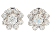 Smycken - ÖRHÄNGEN, 18K vitguld med 18 briljanter 0,54 ctv - View 1