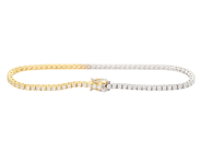 Smycken - TENNISARMBAND, 18K tvåfärgat guld - View 2