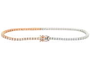 Smycken - TENNISARMBAND, 18K tvåfärgat guld - View 2