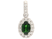 Smycken - HÄNGE, 18K vitguld med tsavorit 0,25 ct - View 1