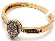Smycken, Ring 18K med diamanter 10xca0,01ct + 43xca0,005ct Ø19 2,5g, i auktion: Pant – Tisdag 5 mars 2019