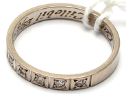 Parti, Ring 18K vitguld med diamanter 5xca0,02ct 2,9g Ø17½ (graverad), i auktion: Pant – Tisdag 5 mars 2019