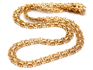 Smycken, Halsband x-länk med stav 18K 19,3g 42,5cm, i auktion: Pant – Tisdag 5 mars 2019