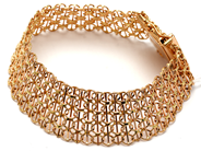 Smycken, Armband x-länk med stav 18K 24,5g 18,5cm (en stav skev), i auktion: Pant – Tisdag 5 mars 2019
