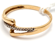 Smycken, Ring 18K 1,5g Ø16¾ med diamanter 17xca0,005ct , i auktion: Pant – Tisdag 5 mars 2019