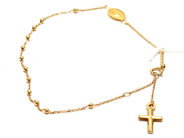 Smycken, Armband 18K 1,4g 17-18,5-20,5cm, med integrerat kors, i auktion: Pant – Tisdag 5 mars 2019