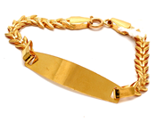 Smycken, Armband med platta 21K 2,8g 12,5cm, i auktion: Pant – Tisdag 5 mars 2019