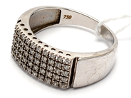 Smycken - Ring vitguld 18K 3,9g Ø17¼, med vita stenar - View 1