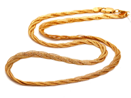 Smycken - Halsband 21K 8,2g 41cm, flätad länk  - View 1