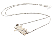 Parti, Halsband 18K vitguld 3,5g 48cm, med integrerat hänge, i auktion: Pant – Tisdag 5 mars 2019