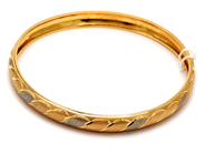 Smycken, Armring 21K 14,9g Ø71mm, trefärgad, i auktion: Pant – Tisdag 5 mars 2019