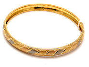 Smycken, Armring 21K 14,9g Ø71mm, trefärgad, i auktion: Pant – Tisdag 5 mars 2019