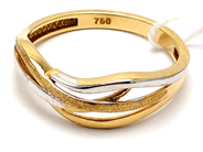 Smycken, Ring tvåfärgad 18K 2,6g Ø17¾, i auktion: Pant – Tisdag 5 mars 2019