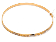 Smycken, Armring tvåfärgad 18K 4,7g Ø59mm, i auktion: Pant – Tisdag 5 mars 2019