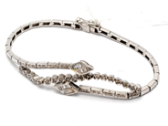 Smycken - Armband 18K 16,0g 18,5cm med diamanter 20xca0,005ct 19xca0,01ct brilliantslipade och 17 baguetteslipade - View 2