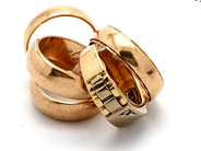 Parti - Parti guld 18K 32,2g skevt och graverat, med diamant ca0,01ct  - View 1