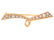 Smycken, BROSCH, 18K guld, i auktion: Lilla Smycken – Torsdag 28 mars 2019