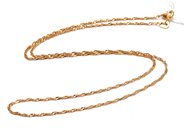 Smycken, Halskedja Singapore 18K 1,3g 42cm, i auktion: Pant – Tisdag 23 april 2019