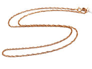 Smycken, Halskedja Singapore 18K 1,1g 42cm, i auktion: Pant – Tisdag 23 april 2019