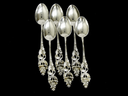 Silver, Moccaskedar sex st. S830 längd 99mm 59,1g, i auktion: Pant – Tisdag 23 april 2019