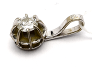Smycken, Hänge 18K 0,5g vitguld med diamant 1xca0,10ct, i auktion: Pant – Tisdag 23 april 2019