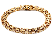 Smycken, Armband 18K 25,1g 22,5cm, X-Länk med stav, i auktion: Pant – Tisdag 23 april 2019