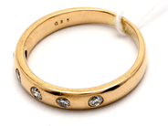 Smycken, Ring 18K 3,8g Ø16¾ med diamanter 5xca0,05ct, i auktion: Pant – Tisdag 23 april 2019