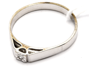 Smycken, Ring 18K 1,8g Ø17 vitguld med diamant 1xca0,02ct, i auktion: Pant – Tisdag 23 april 2019