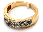 Smycken - Ring 18K 4,5g Ø17 med diamanter 60xca0,005ct - View 2