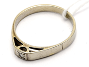 Smycken, Ring 18K 1,6g Ø15½ vitguld med diamant 1xca0,01ct, i auktion: Pant – Tisdag 23 april 2019