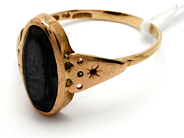 Smycken, Ring 14K 2,9g Ø17¼ med sten, i auktion: Pant – Tisdag 23 april 2019