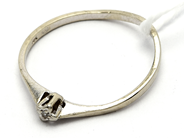Smycken, Ring 18K 1g Ø16½ vitguld med diamant 1xca0,01ct, i auktion: Pant – Tisdag 23 april 2019