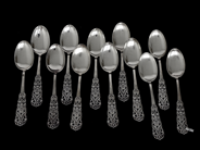 Silver, Bordsskedar 12st S830 366,5g, TH Marthinsen , i auktion: Pant – Tisdag 21 januari 2020