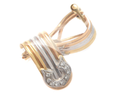Parti, Örhängen 18K 11,3g tvåfärgade med diamanter 18xca0,01ct, clips, i auktion: Pant – Tisdag 21 april 2020
