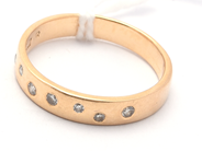 Smycken, Ring 18K 3,1g Ø17 med diamanter 4xca0,01ct + 3xca0,02ct, i auktion: Pant – Tisdag 21 april 2020